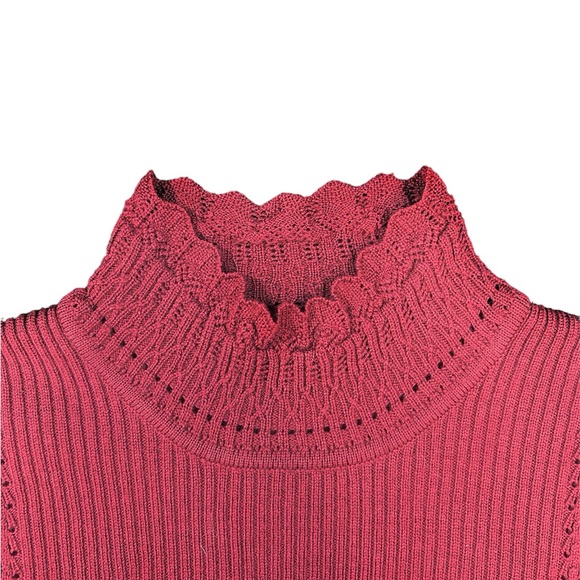 Wool Mock Neck With Dainty Details - Picture 3 of 7